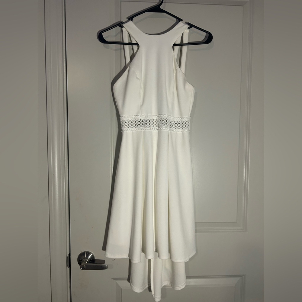 White high low dress size small